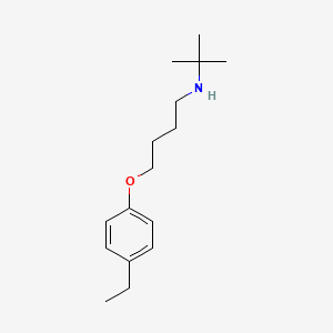 molecular formula C16H27NO B3061137 N-tert-butyl-4-(4-ethylphenoxy)butan-1-amine CAS No. 5562-61-8