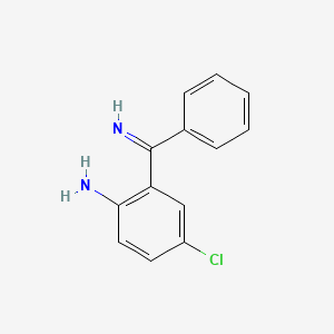 molecular formula C13H11ClN2 B3061139 4-Chloro-2-[imino(phenyl)methyl]aniline CAS No. 5606-39-3