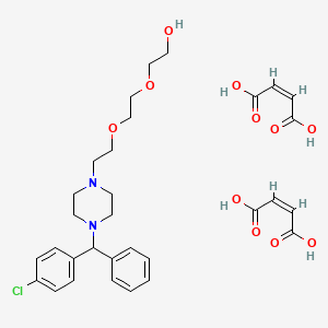 molecular formula C31H39ClN2O11 B3061142 Etodroxizine dimaleate CAS No. 56335-21-8