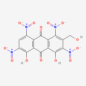 4,5-Dihydroxy-2-hydroxymethyl-1,3,6,8-tetranitroanthraquinone