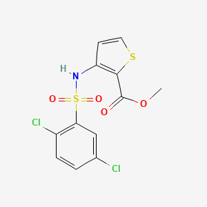molecular formula C12H9Cl2NO4S2 B3061147 Methyl 3-[(2,5-dichlorophenyl)sulfonylamino]thiophene-2-carboxylate CAS No. 5693-34-5
