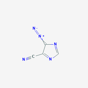 molecular formula C4HN5 B3061149 4H-咪唑-5-腈，4-重氮基- CAS No. 57052-92-3