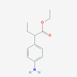 molecular formula C12H17NO2 B3061156 Ethyl 2-(4-aminophenyl)butanoate CAS No. 57960-84-6