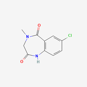 molecular formula C10H9ClN2O2 B3061170 7-Chloro-4-methyl-3,4-dihydro-1H-benzo[e][1,4]diazepine-2,5-dione CAS No. 5973-29-5