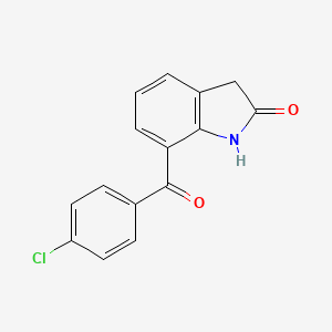 molecular formula C15H10ClNO2 B3061179 7-(4-Chlorobenzoyl)-1,3-dihydro-2H-indol-2-one CAS No. 61112-01-4