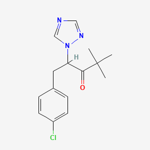 molecular formula C15H18ClN3O B3061193 1-(4-Chlorophenyl)-4,4-dimethyl-2-(1H-1,2,4-triazol-1-yl)pentan-3-one CAS No. 63190-87-4