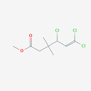 molecular formula C9H13Cl3O2 B3061195 5-Hexenoic acid, 4,6,6-trichloro-3,3-dimethyl-, methyl ester CAS No. 63406-23-5