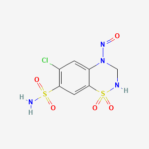 molecular formula C7H7ClN4O5S2 B3061197 4-Nitrosohydrochlorothiazide CAS No. 63779-86-2