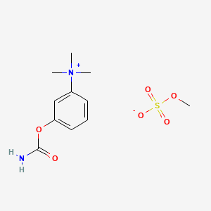 molecular formula C11H18N2O6S B3061199 AMMONIUM, (m-HYDROXYPHENYL)TRIMETHYL-, METHYLSULFATE, CARBAMATE CAS No. 64051-18-9
