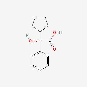 molecular formula C13H16O3 B3061203 α-环戊基扁桃酸，(-)- CAS No. 64471-43-8