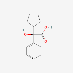molecular formula C13H16O3 B3061204 α-环戊基扁桃酸，（+）- CAS No. 64471-45-0