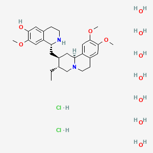 molecular formula C28H54Cl2N2O11 B3061206 Cephaeline dihydrochloride heptahydrate CAS No. 6487-30-5