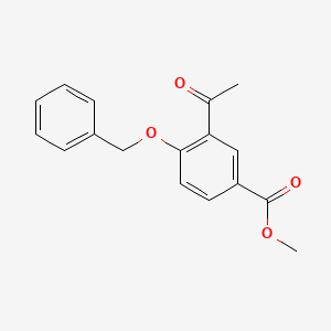 molecular formula C17H16O4 B3061209 3-乙酰基-4-(苄氧基)苯甲酸甲酯 CAS No. 65843-60-9