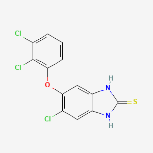 molecular formula C13H7Cl3N2OS B3061222 5-氯-6-(2,3-二氯苯氧基)-1,3-二氢苯并咪唑-2-硫酮 CAS No. 68828-69-3