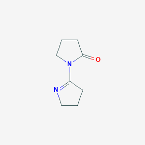 molecular formula C8H12N2O B3061231 2-Pyrrolidinone, 1-(3,4-dihydro-2H-pyrrol-5-yl)- CAS No. 7060-52-8