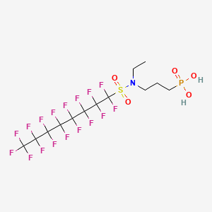 molecular formula C13H13F17NO5PS B3061232 膦酸，[3-[(乙基[(十七氟辛基)磺酰基]氨基]丙基]- CAS No. 71463-78-0