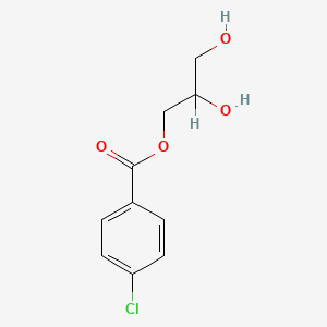 molecular formula C10H11ClO4 B3061241 2,3-二羟基丙基 4-氯苯甲酸酯 CAS No. 73301-01-6