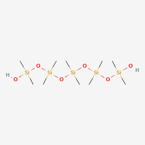 molecular formula C10H32O6Si5 B3061250 十甲基五硅氧烷-1,9-二醇 CAS No. 7445-36-5