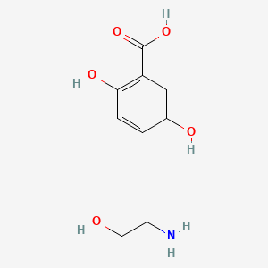molecular formula C9H13NO5 B3061252 龙胆酸乙醇胺 CAS No. 7491-35-2