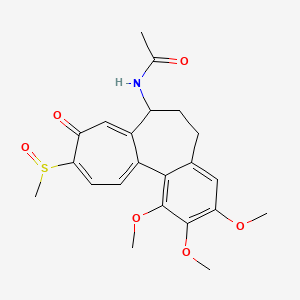 molecular formula C22H25NO6S B3061257 N-(1,2,3-trimethoxy-10-methylsulfinyl-9-oxo-6,7-dihydro-5H-benzo[a]heptalen-7-yl)acetamide CAS No. 76189-03-2