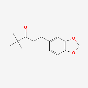molecular formula C14H18O3 B3061267 1-(2H-1,3-Benzodioxol-5-yl)-4,4-dimethylpentan-3-one CAS No. 78074-39-2