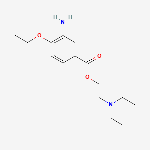 molecular formula C15H24N2O3 B3061270 苯甲酸，3-氨基-4-乙氧基-，2-(二乙氨基)乙酯 CAS No. 78329-81-4