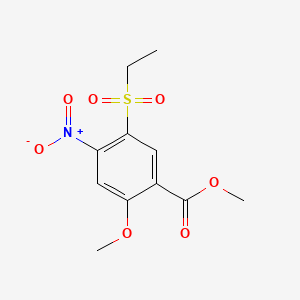 molecular formula C11H13NO7S B3061276 Methyl 5-(ethylsulfonyl)-2-methoxy-4-nitrobenzoate CAS No. 80036-90-4