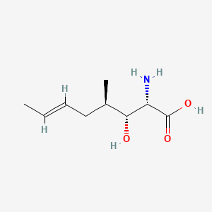 molecular formula C9H17NO3 B3061278 (E)-2-丁烯基-4-甲基-苏氨酸 CAS No. 81135-57-1