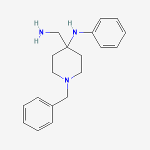 molecular formula C19H25N3 B3061283 1-Benzyl-4-(phenylamino)piperidine-4-methylamine CAS No. 84176-78-3