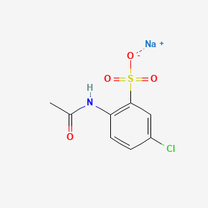 molecular formula C8H7ClNNaO4S B3061284 Sodium 2-acetamido-5-chlorobenzenesulphonate CAS No. 84963-38-2