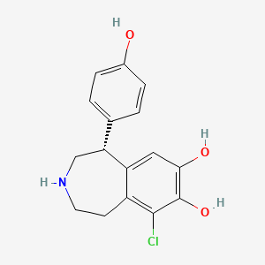 molecular formula C16H16ClNO3 B3061287 Fenoldopam, (R)- CAS No. 85145-24-0