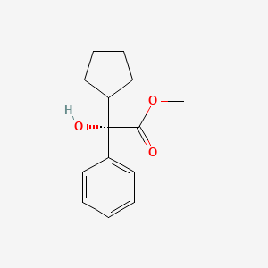 Methyl cyclopentylmandelate, (+)-