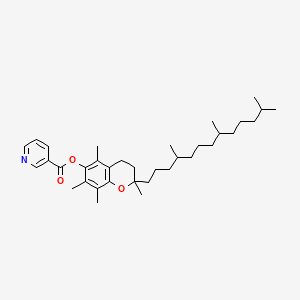 molecular formula C35H53NO3 B3061290 3,4-Dihydro-2,5,7,8-tetramethyl-2-(4,8,12-trimethyltridecyl)-2H-1-benzopyran-6-yl nicotinate CAS No. 86362-36-9