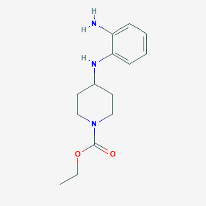 molecular formula C14H21N3O2 B3061294 4-(2-氨基苯胺基)哌啶-1-羧酸乙酯 CAS No. 87120-77-2