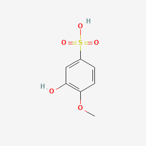 molecular formula C7H8O5S B3061297 3-Hydroxy-4-methoxybenzenesulfonic acid CAS No. 879-98-1