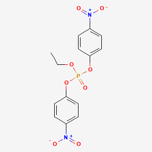 molecular formula C14H13N2O8P B3061303 O-Ethyl O,O-bis(4-nitrophenyl) phosphorate CAS No. 905-14-6