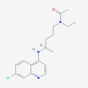 molecular formula C18H24ClN3O B3061306 N-(4-((7-chloroquinolin-4-yl)amino)pentyl)-n-ethylacetamide CAS No. 91828-61-4
