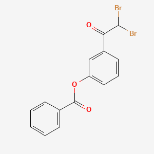 molecular formula C15H10Br2O3 B3061307 Ethanone, 1-[3-(benzoyloxy)phenyl]-2,2-dibromo- CAS No. 92637-49-5
