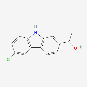 molecular formula C14H12ClNO B3061308 2-(1-Hydroxyethyl)-6-chlorocarbazole CAS No. 92841-21-9