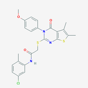 N-(5-chloro-2-methylphenyl)-2-{[3-(4-methoxyphenyl)-5,6-dimethyl-4-oxo-3,4-dihydrothieno[2,3-d]pyrimidin-2-yl]sulfanyl}acetamide
