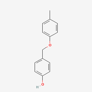 molecular formula C14H14O2 B3061314 4-[(4-Methylphenoxy)methyl]phenol CAS No. 953-13-9