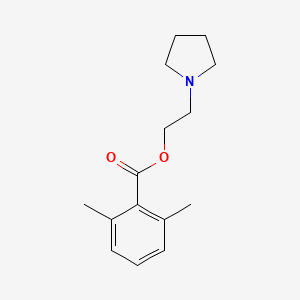 molecular formula C15H21NO2 B3061325 Benzoic acid, 2,6-dimethyl-, 2-(1-pyrrolidinyl)ethyl ester CAS No. 100311-42-0