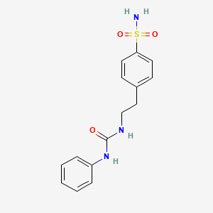 molecular formula C15H17N3O3S B3061345 1-Phenyl-3-[2-(4-sulfamoylphenyl)ethyl]urea CAS No. 10080-04-3