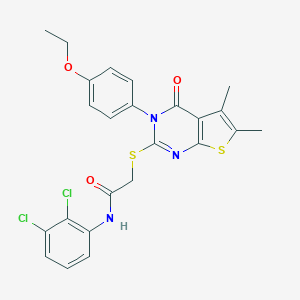 N-(2,3-dichlorophenyl)-2-{[3-(4-ethoxyphenyl)-5,6-dimethyl-4-oxo-3,4-dihydrothieno[2,3-d]pyrimidin-2-yl]sulfanyl}acetamide