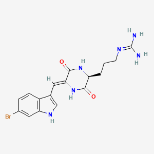 molecular formula C17H19BrN6O2 B3061388 Barettin CAS No. 104311-70-8