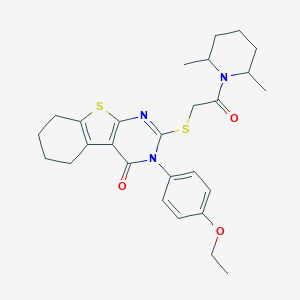 2-{[2-(2,6-dimethyl-1-piperidinyl)-2-oxoethyl]sulfanyl}-3-(4-ethoxyphenyl)-5,6,7,8-tetrahydro[1]benzothieno[2,3-d]pyrimidin-4(3H)-one
