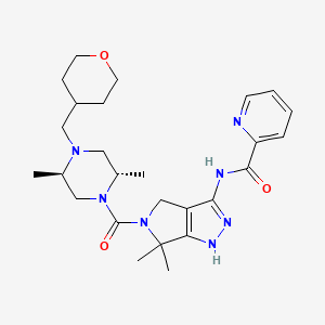 molecular formula C26H37N7O3 B3061416 Unii-M6E70B7ahm CAS No. 1072100-81-2