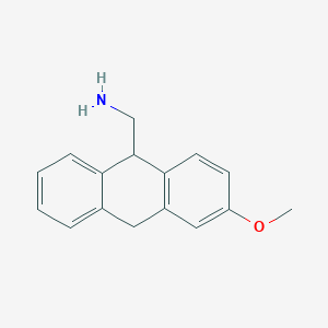 molecular formula C16H17NO B3061422 3-Methoxy-9-aminomethyl-9,10-dihydroanthracene CAS No. 1075741-20-6