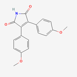 molecular formula C18H15NO4 B3061424 1H-Pyrrole-2,5-dione, 3,4-bis(4-methoxyphenyl)- CAS No. 108774-82-9