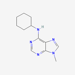 molecular formula C12H17N5 B3061428 N-Cyclohexyl-9-methyl-9H-purin-6-amine CAS No. 109292-93-5